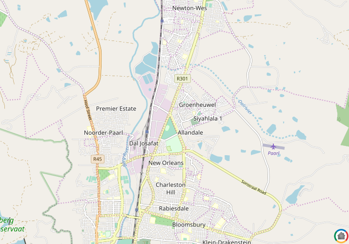 Map location of Groenheuwel